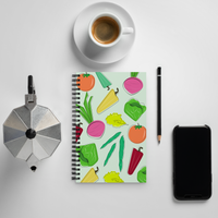 Veggies Spiral Notebook with Vegetable Chart