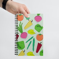 Veggies Spiral Notebook with Vegetable Chart