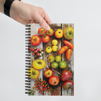 Heirloom Tomato Spiral Notebook with Vegetable Chart
