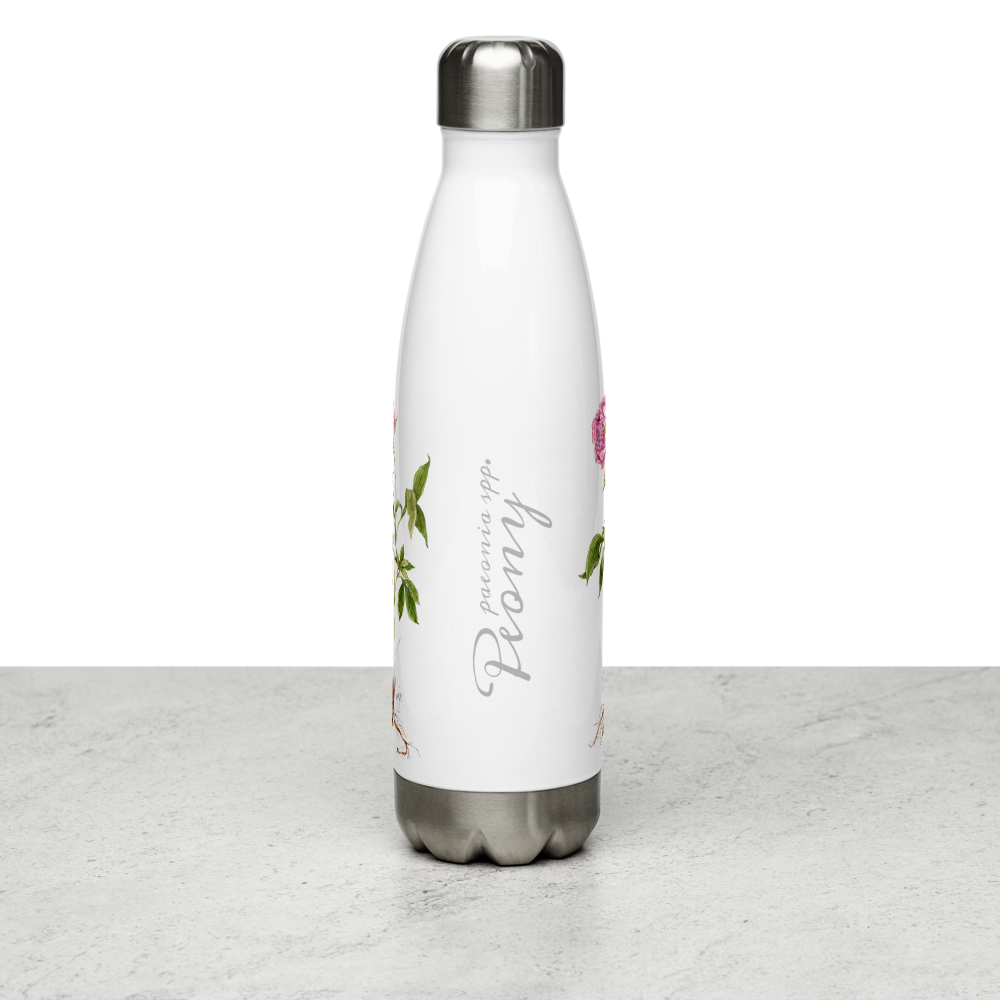 Peony Botanical — Stainless Steel Water Bottle