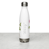 Peony Botanical — Stainless Steel Water Bottle