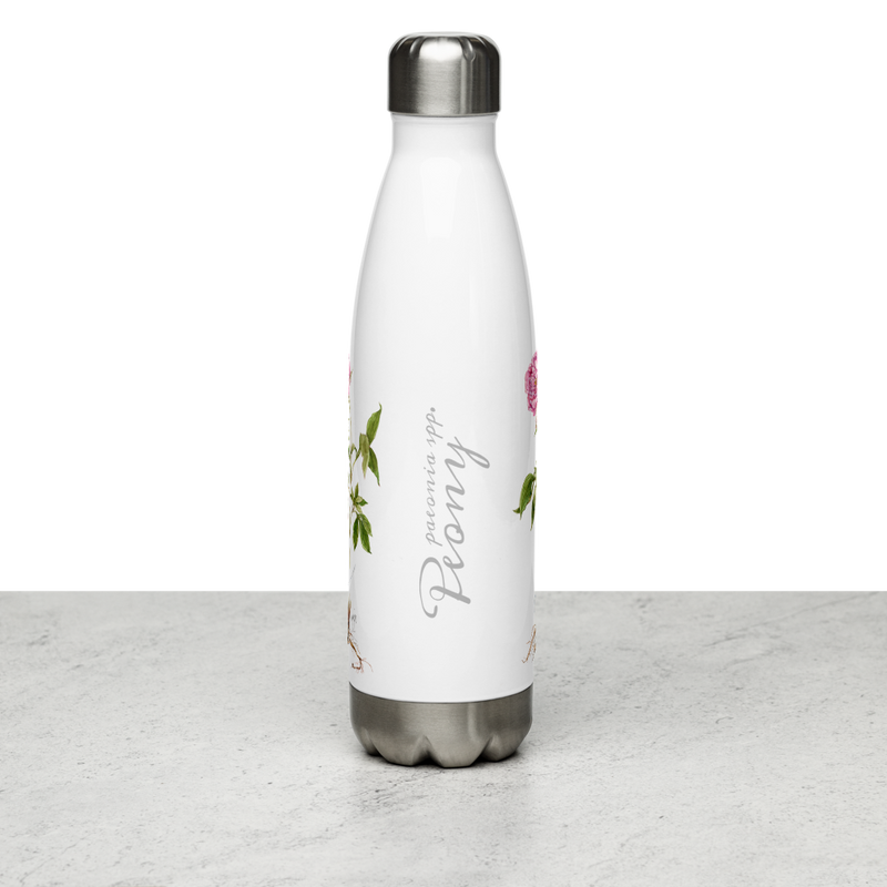 Peony Botanical — Stainless Steel Water Bottle