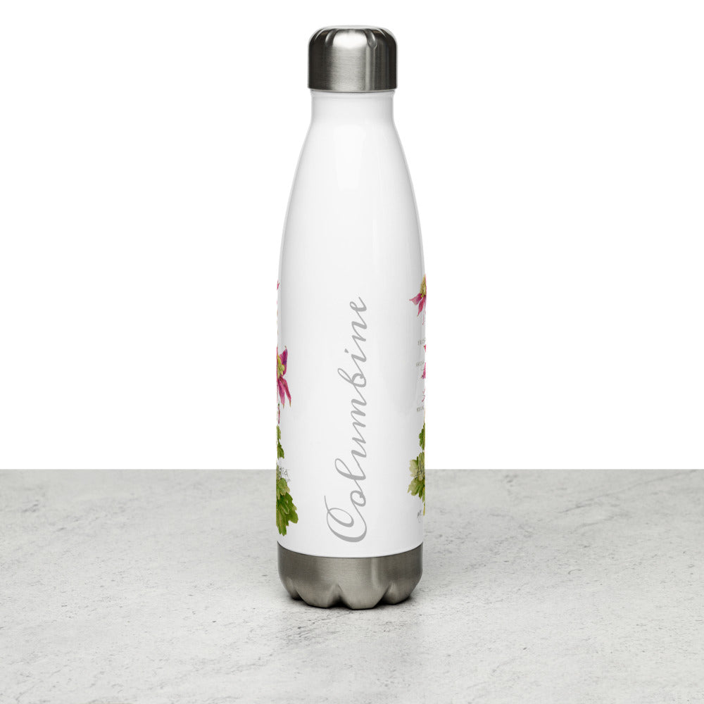 Columbine Botanical — Stainless Steel Water Bottle