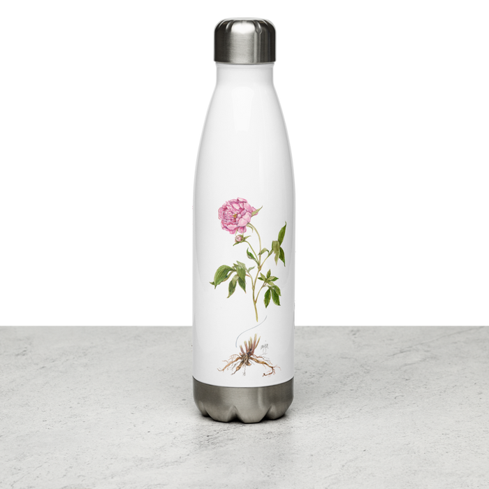 Peony Botanical — Stainless Steel Water Bottle