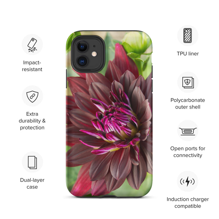 Black Dahlia Tough Case for iPhone®