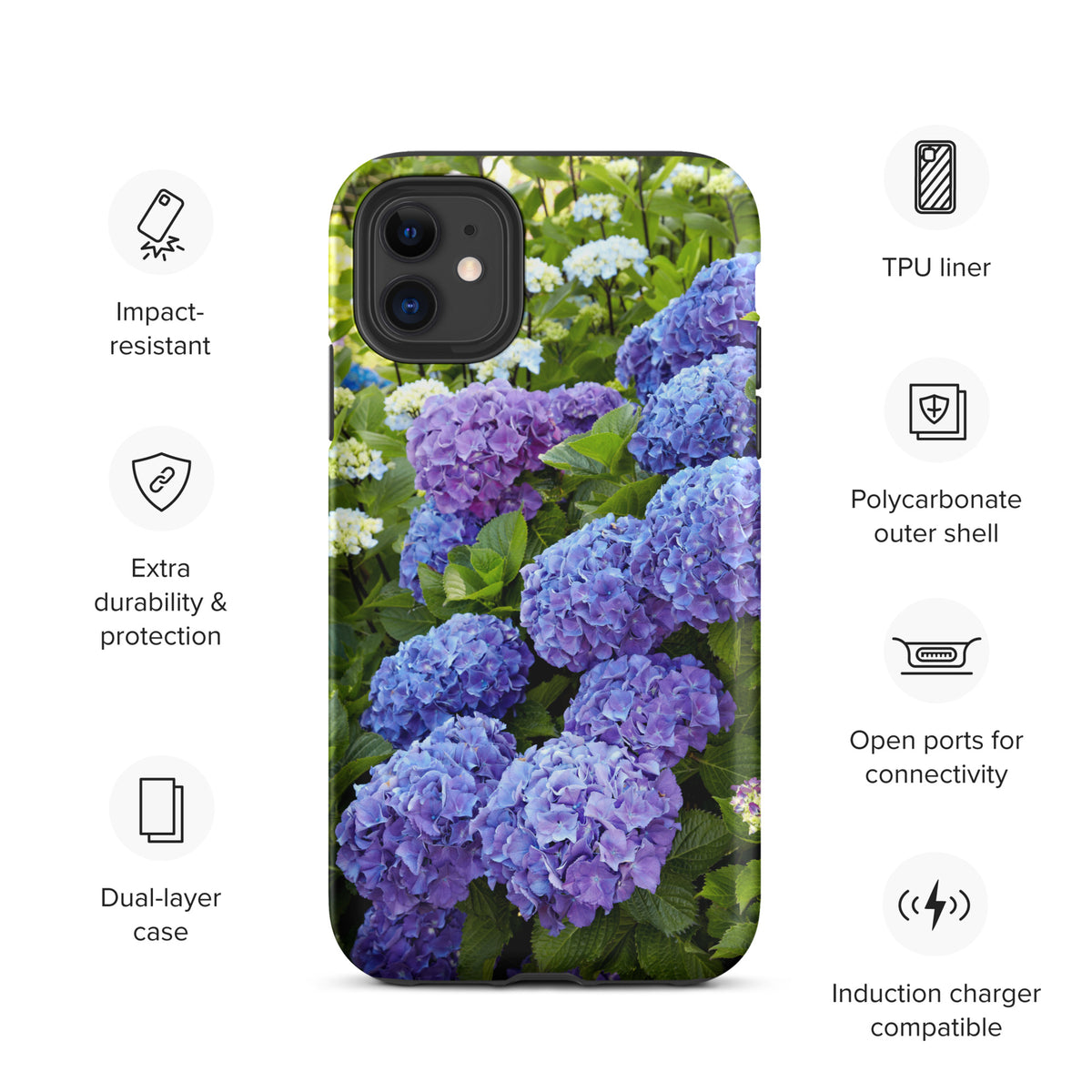 Blue Hydrangea Tough iPhone Case