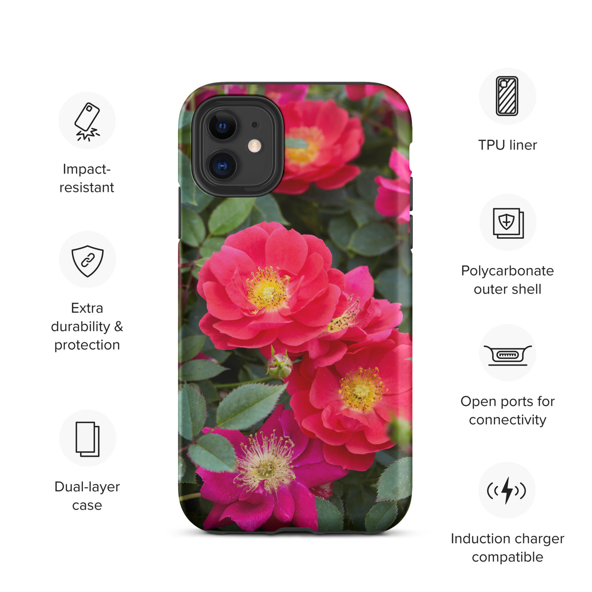 Colorful Roses Tough iPhone Case