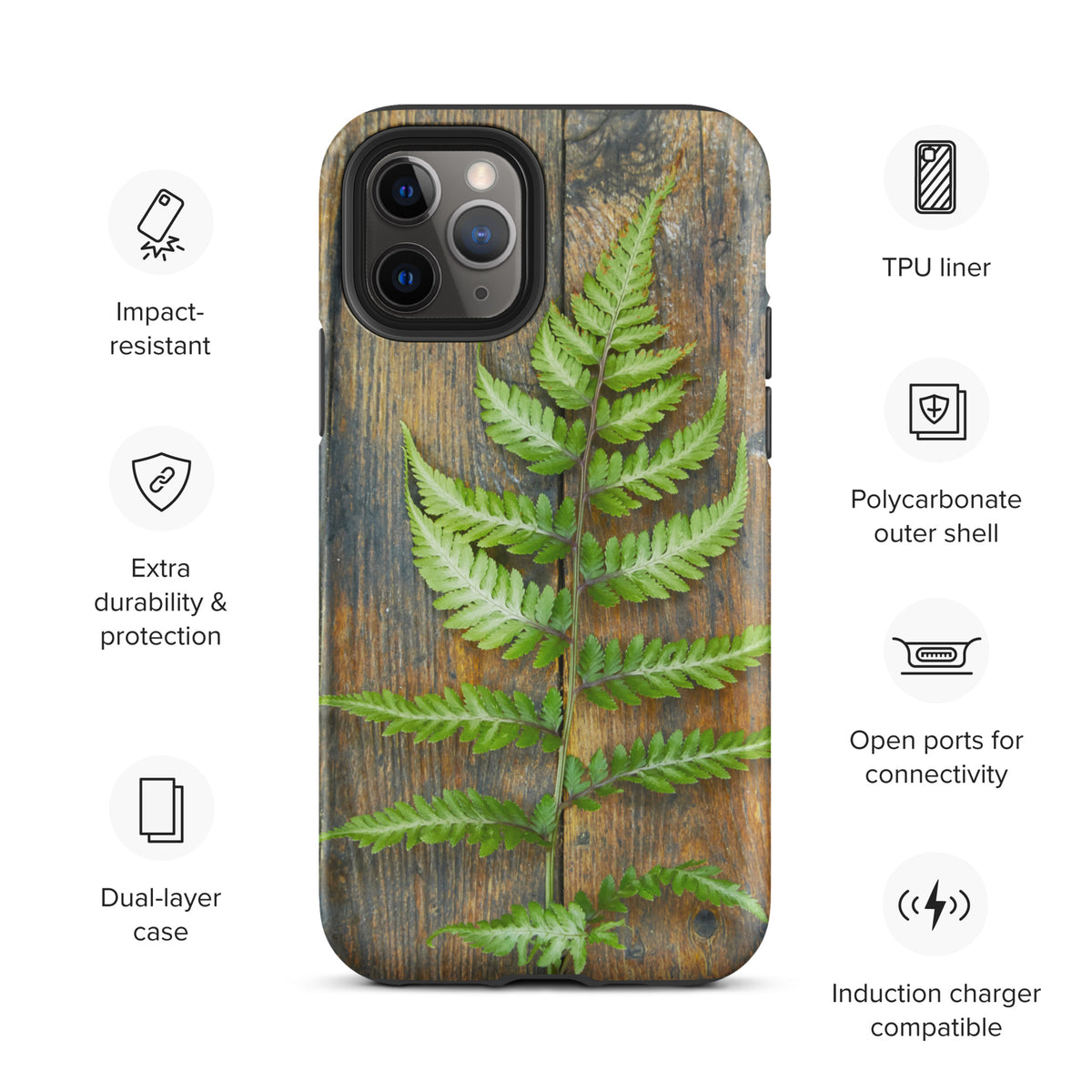 Rustic Fern Tough iPhone Case