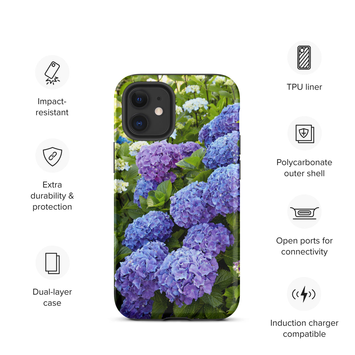 Blue Hydrangea Tough iPhone Case