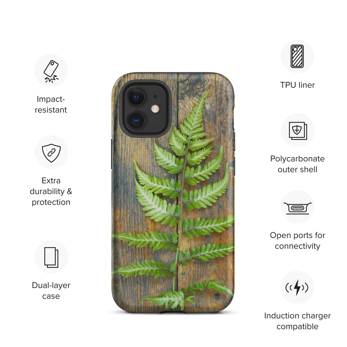 Rustic Fern Tough iPhone Case