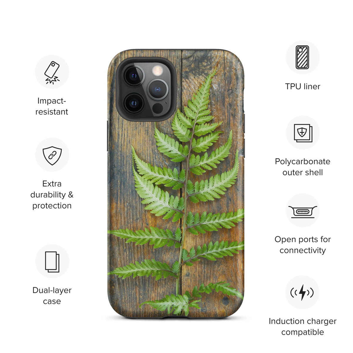 Rustic Fern Tough iPhone Case