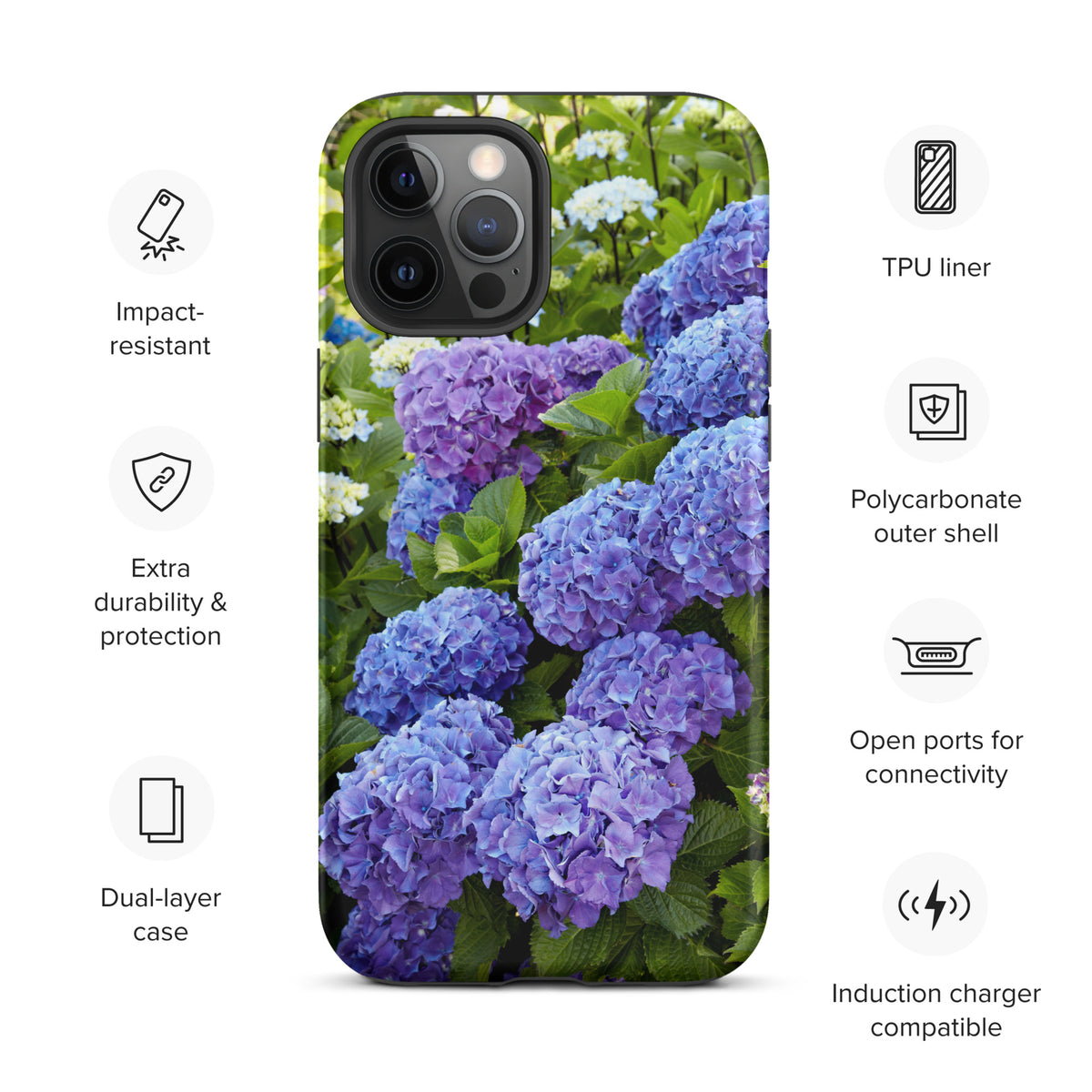 Blue Hydrangea Tough iPhone Case