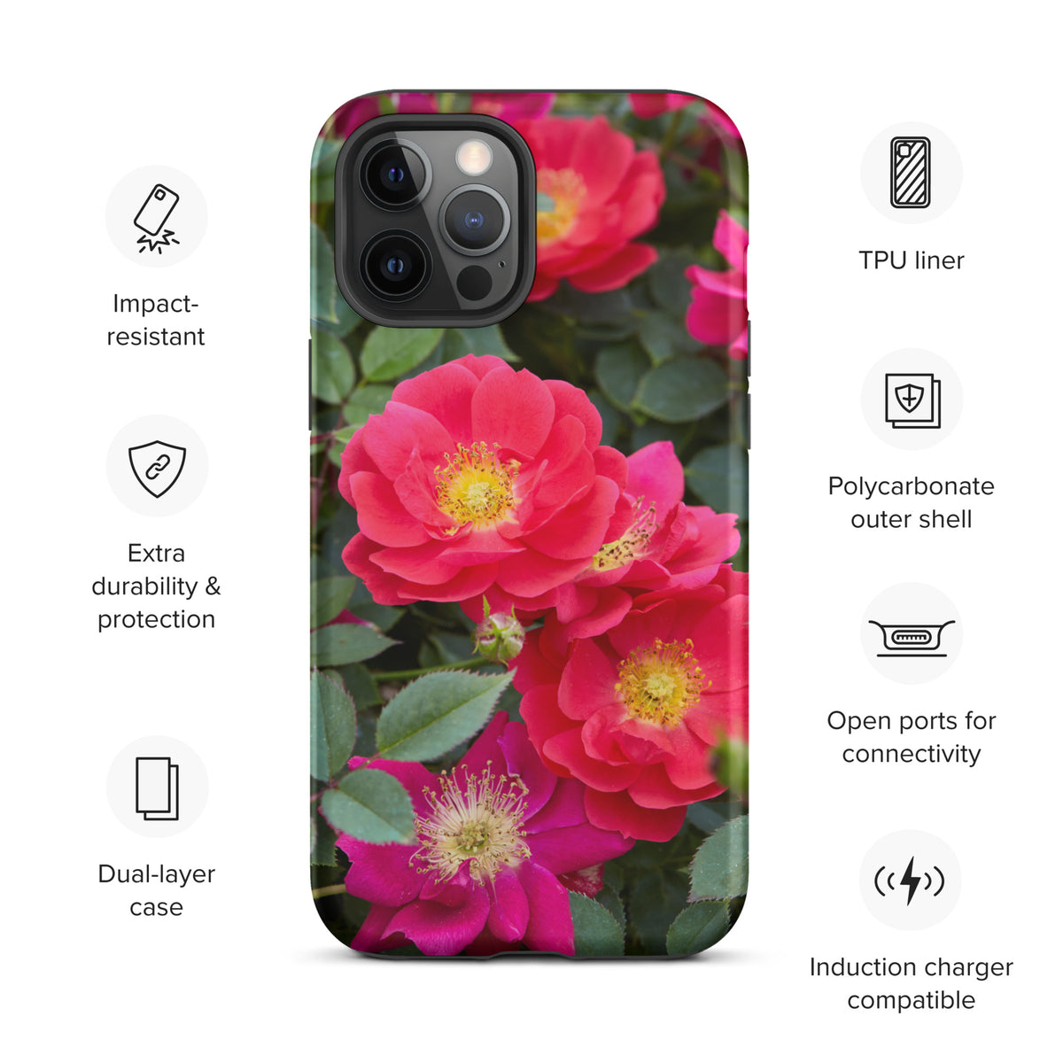Colorful Roses Tough iPhone Case