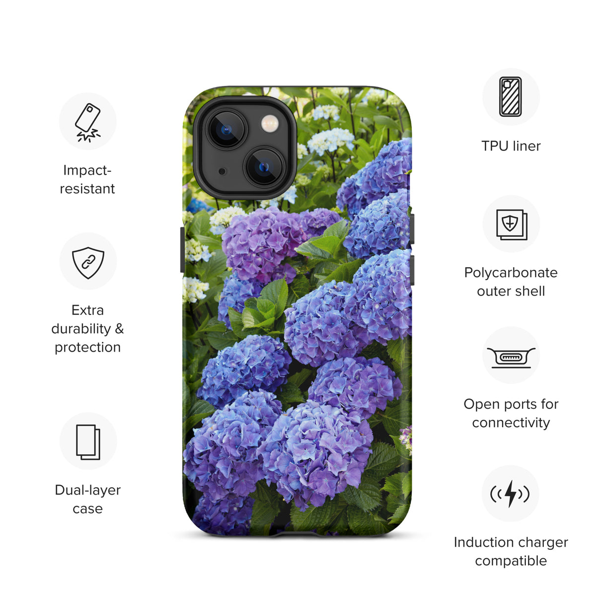 Blue Hydrangea Tough iPhone Case
