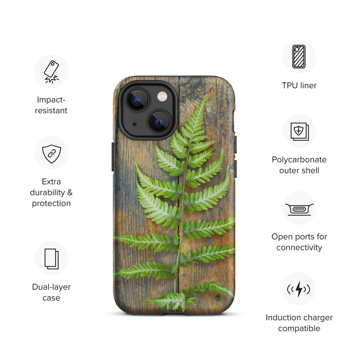 Rustic Fern Tough iPhone Case