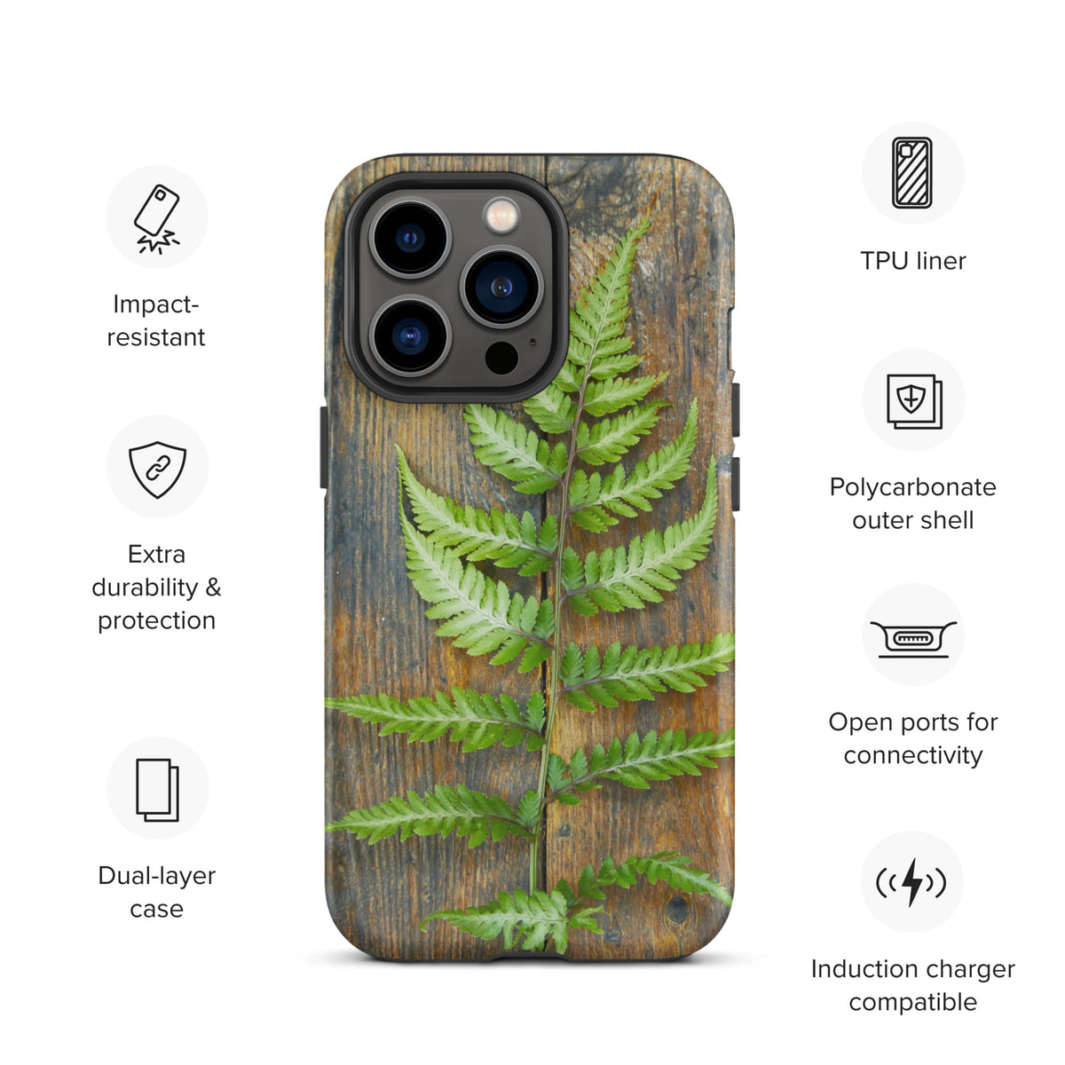 Rustic Fern Tough iPhone Case