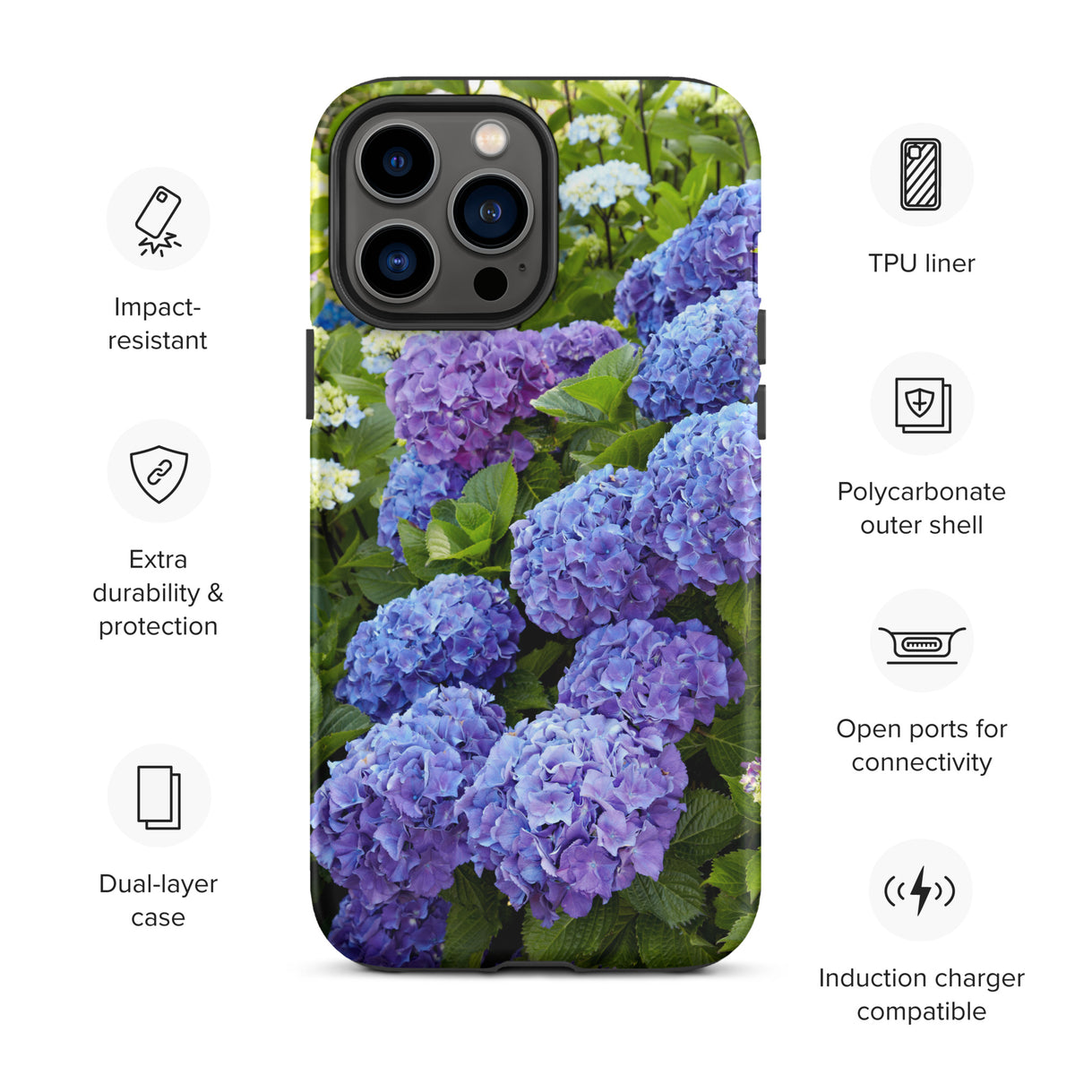 Blue Hydrangea Tough iPhone Case