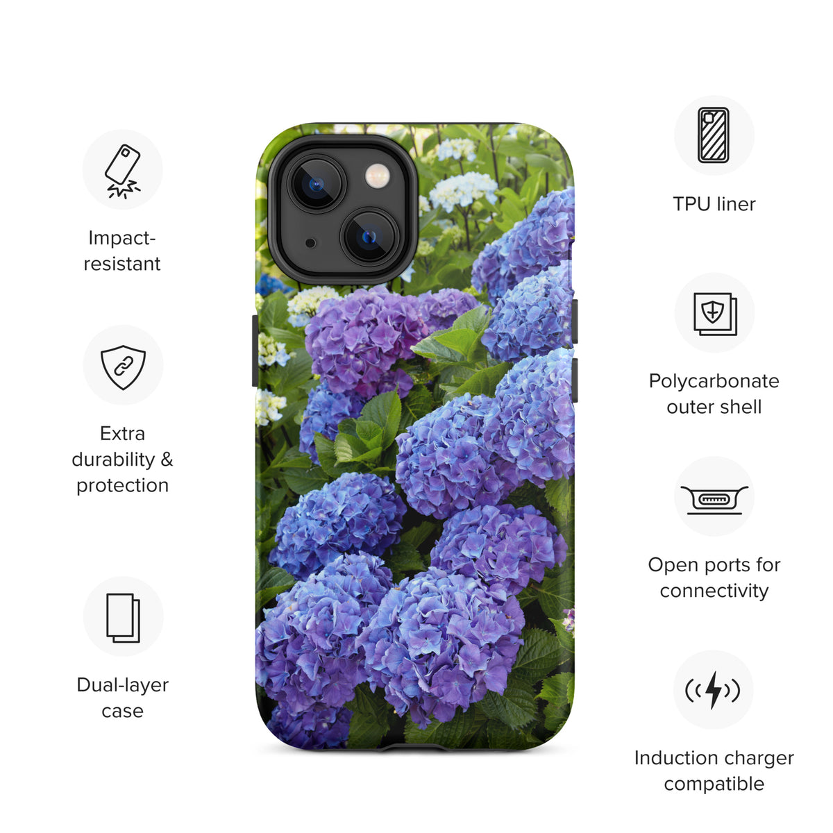 Blue Hydrangea Tough iPhone Case