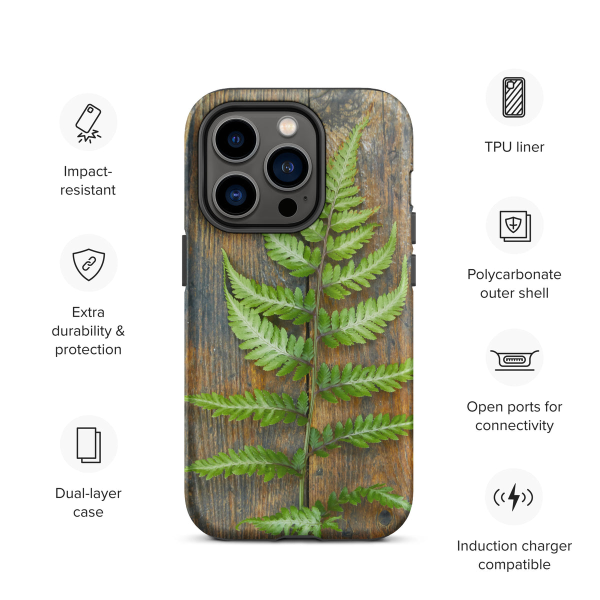 Rustic Fern Tough iPhone Case