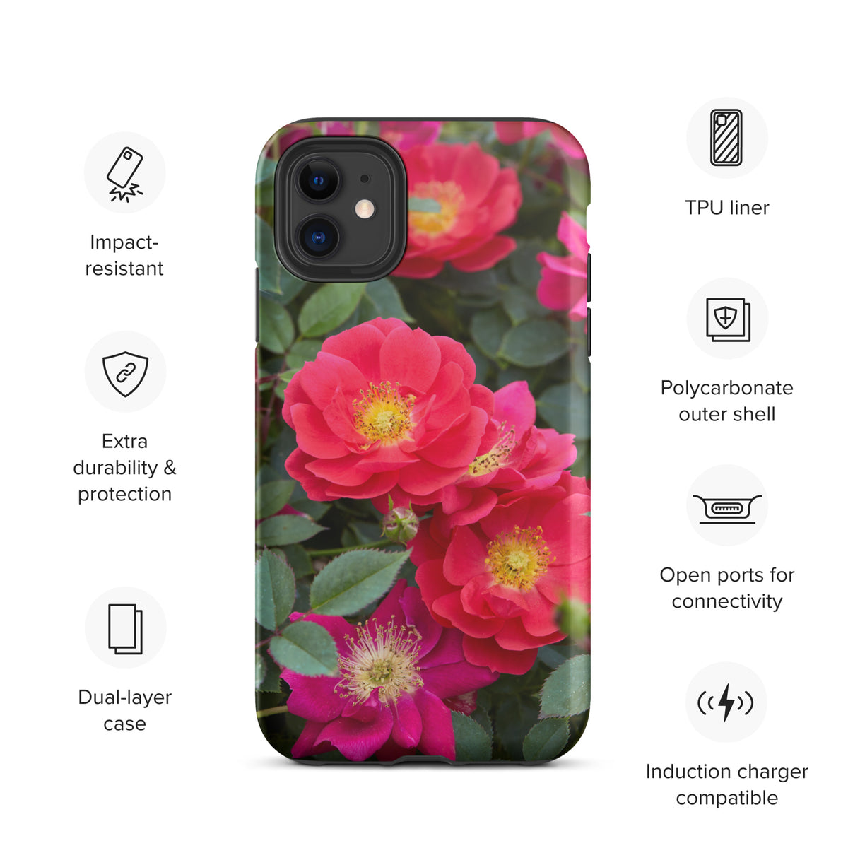 Colorful Roses Tough iPhone Case