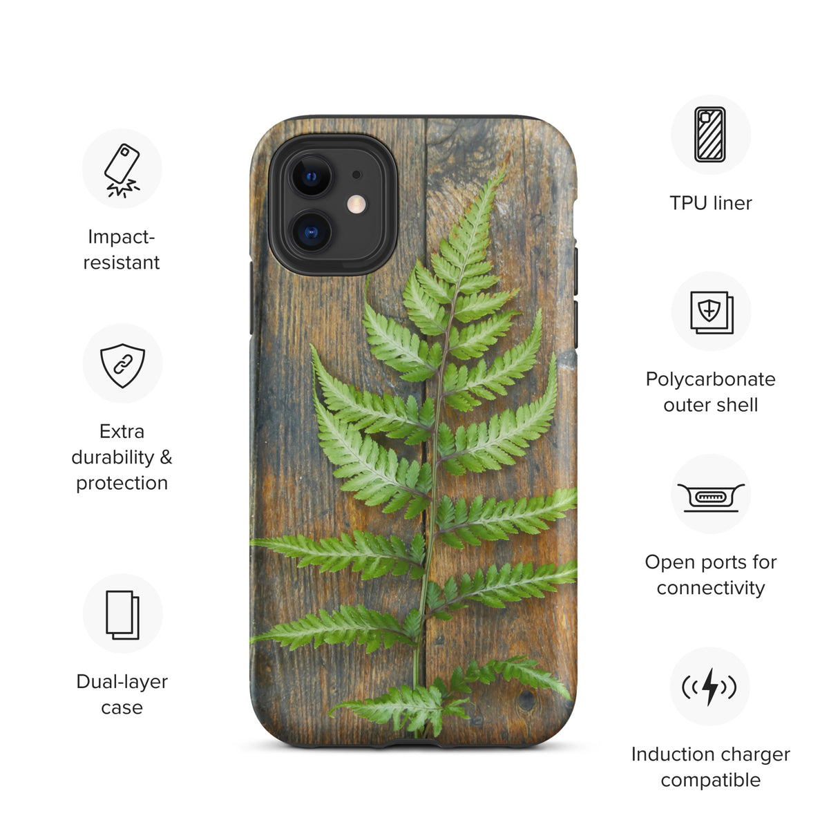 Rustic Fern Tough iPhone Case