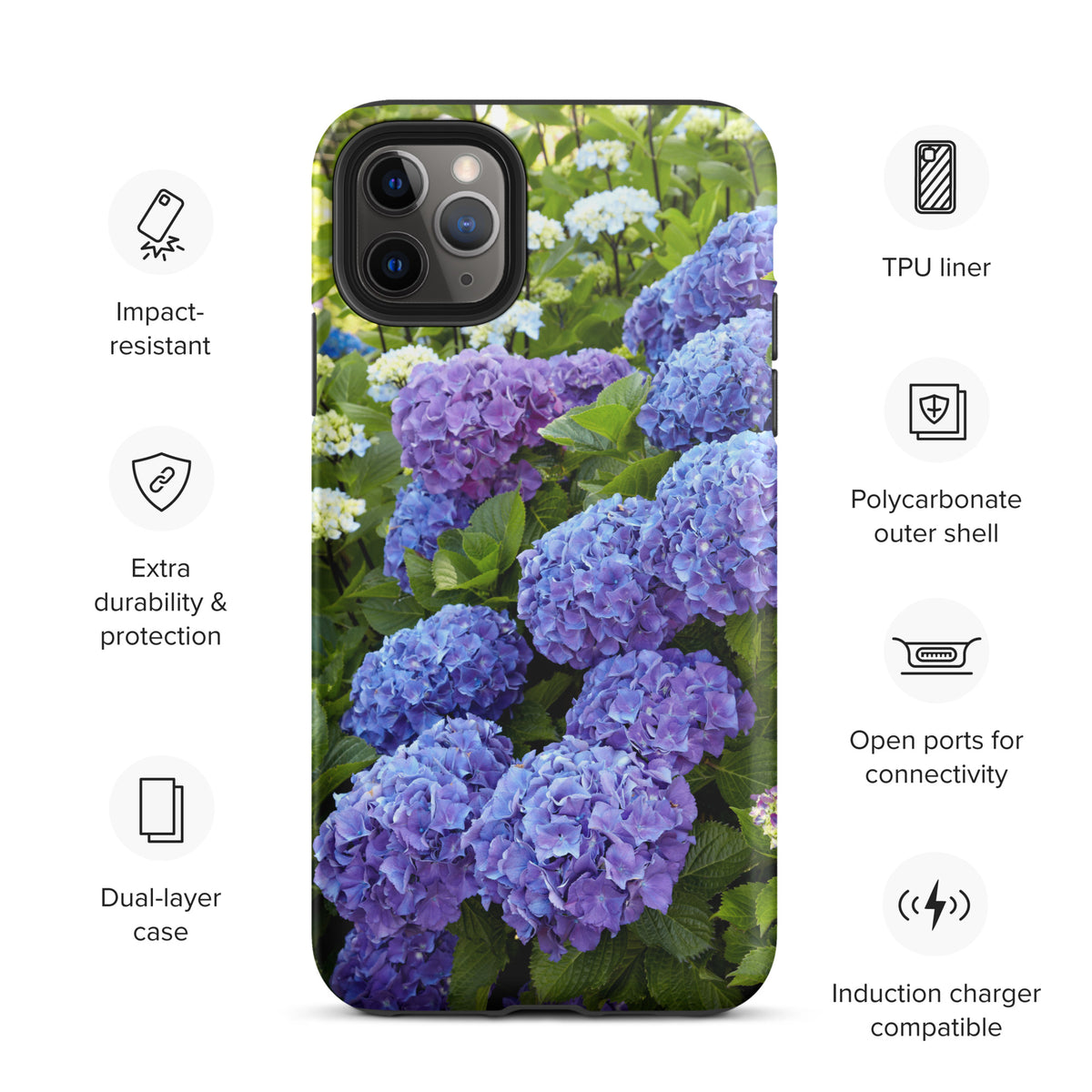 Blue Hydrangea Tough iPhone Case