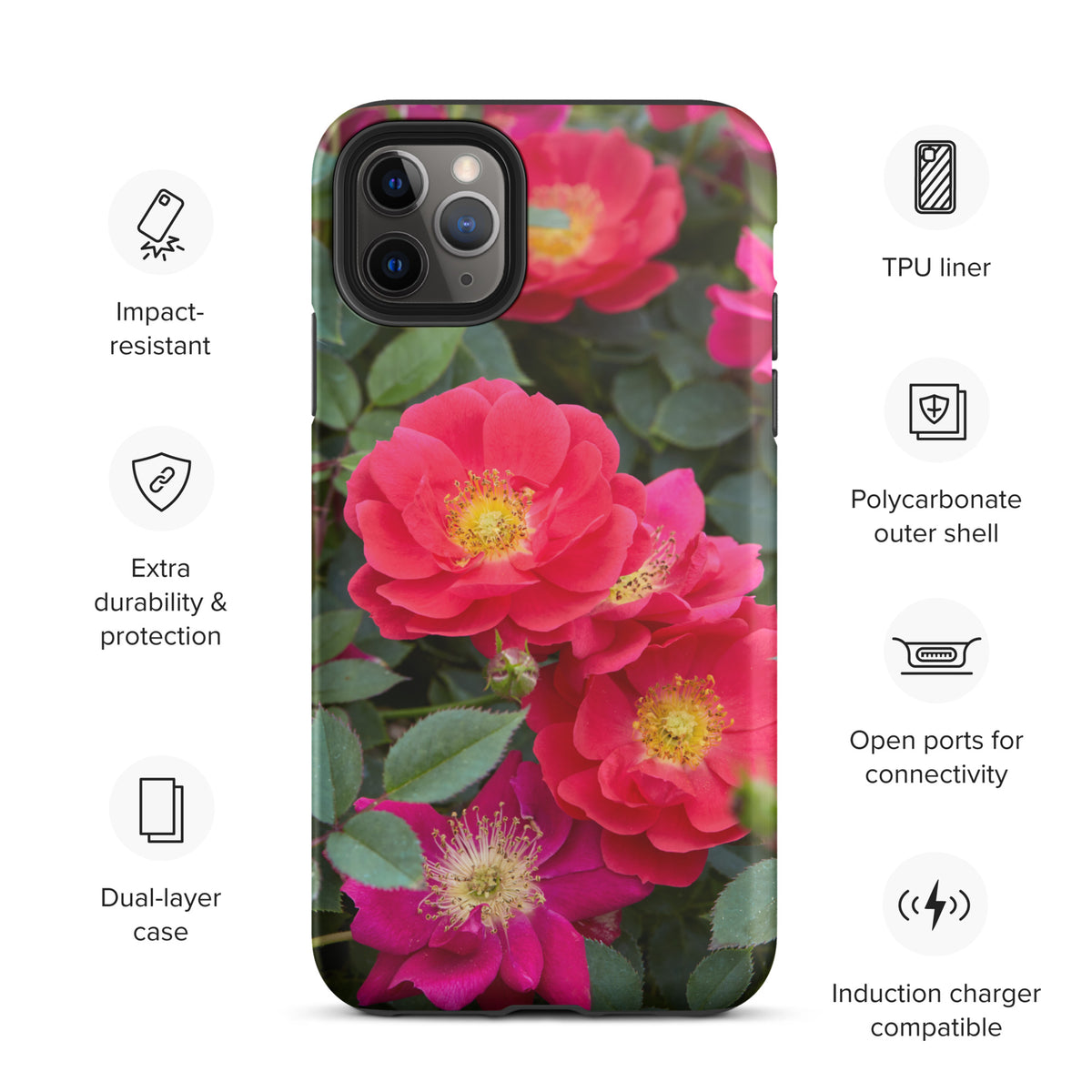 Colorful Roses Tough iPhone Case