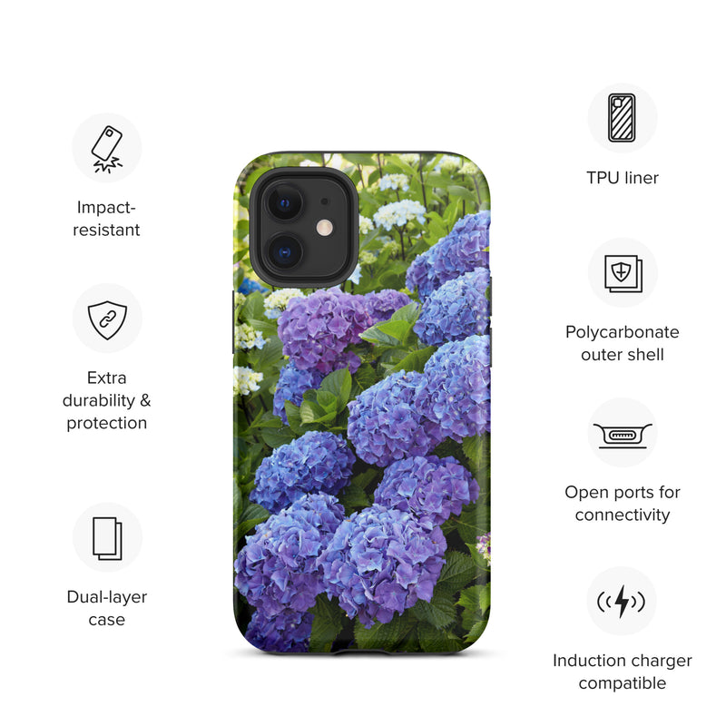 Blue Hydrangea Tough iPhone Case