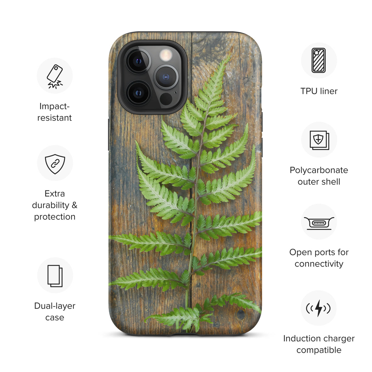 Rustic Fern Tough iPhone Case