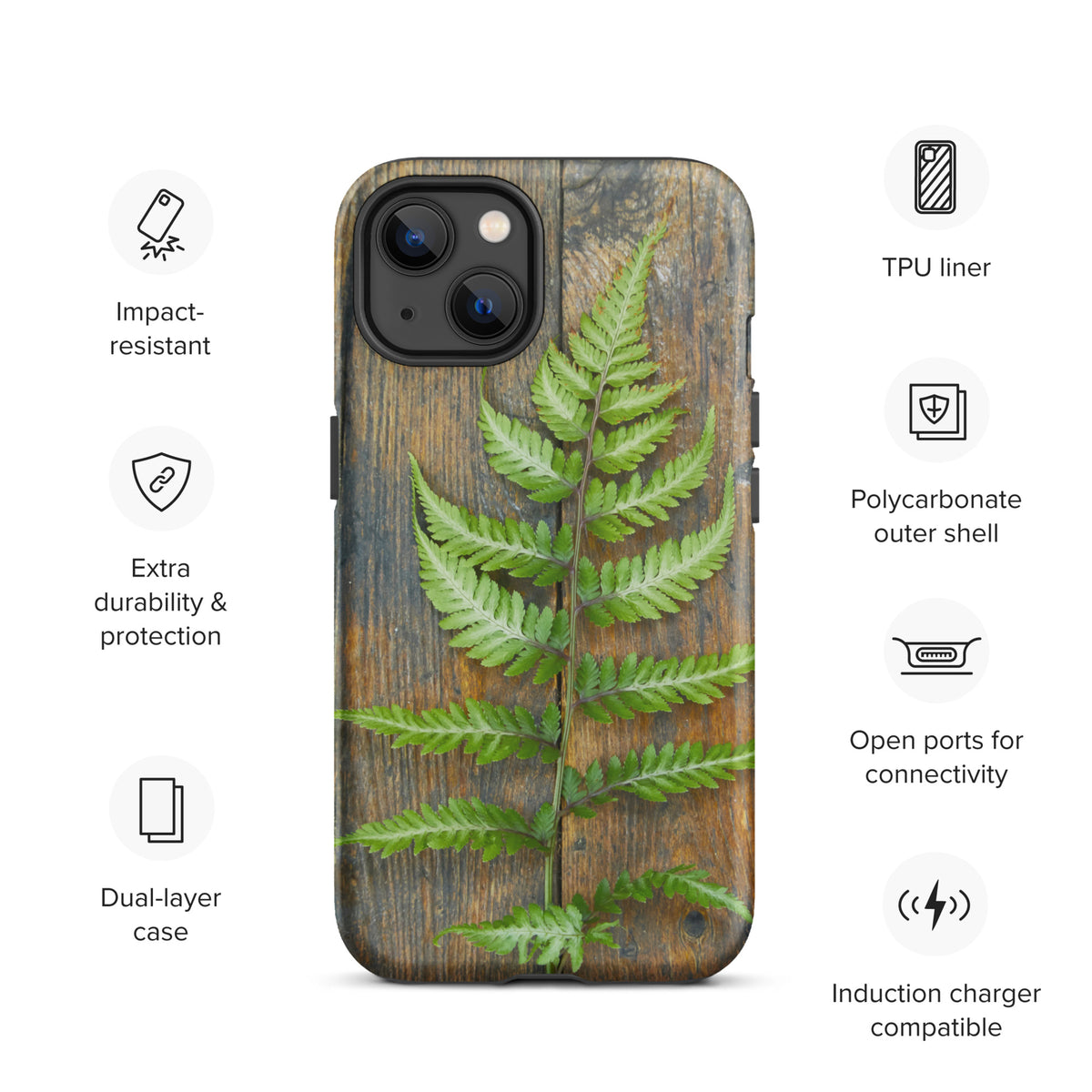 Rustic Fern Tough iPhone Case