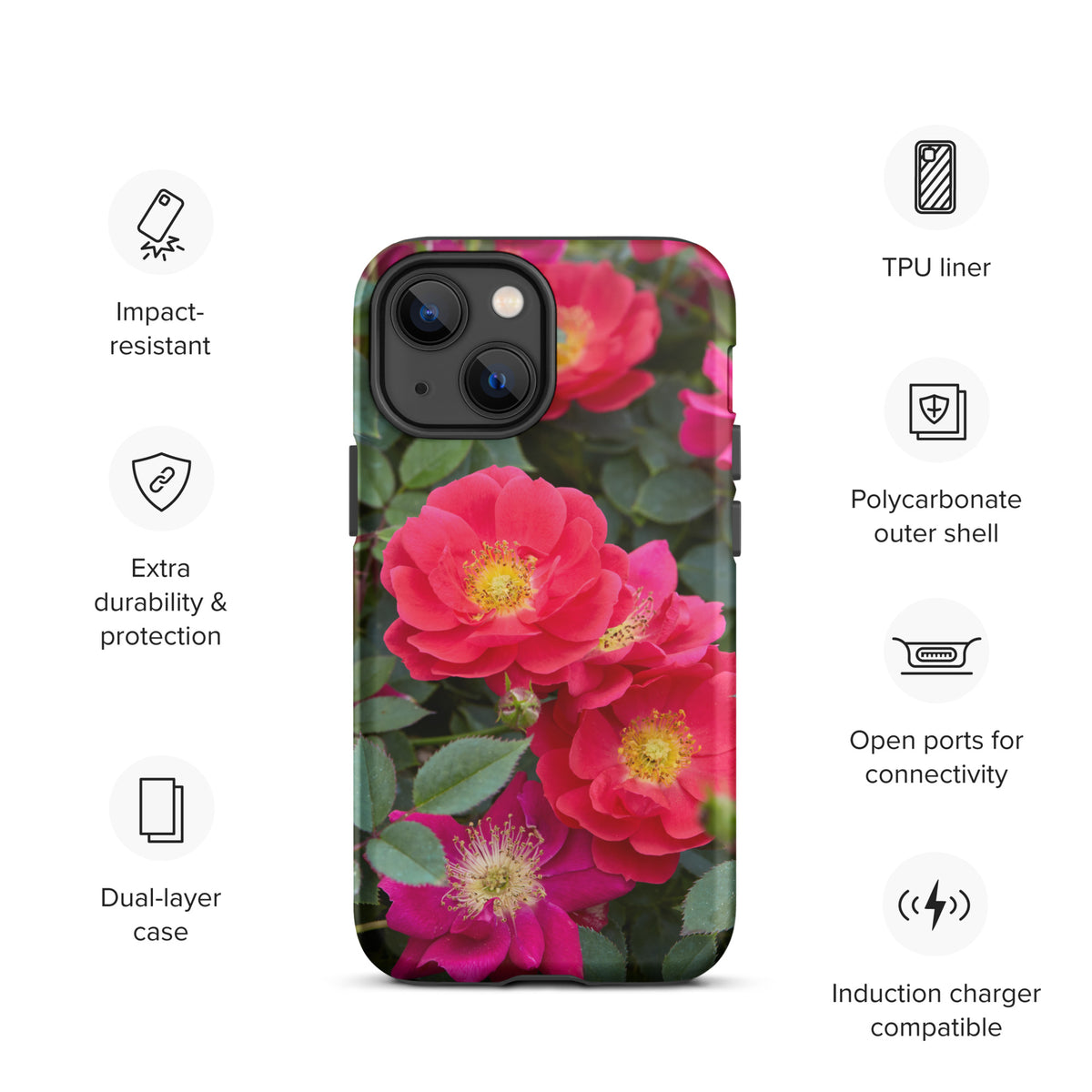 Colorful Roses Tough iPhone Case