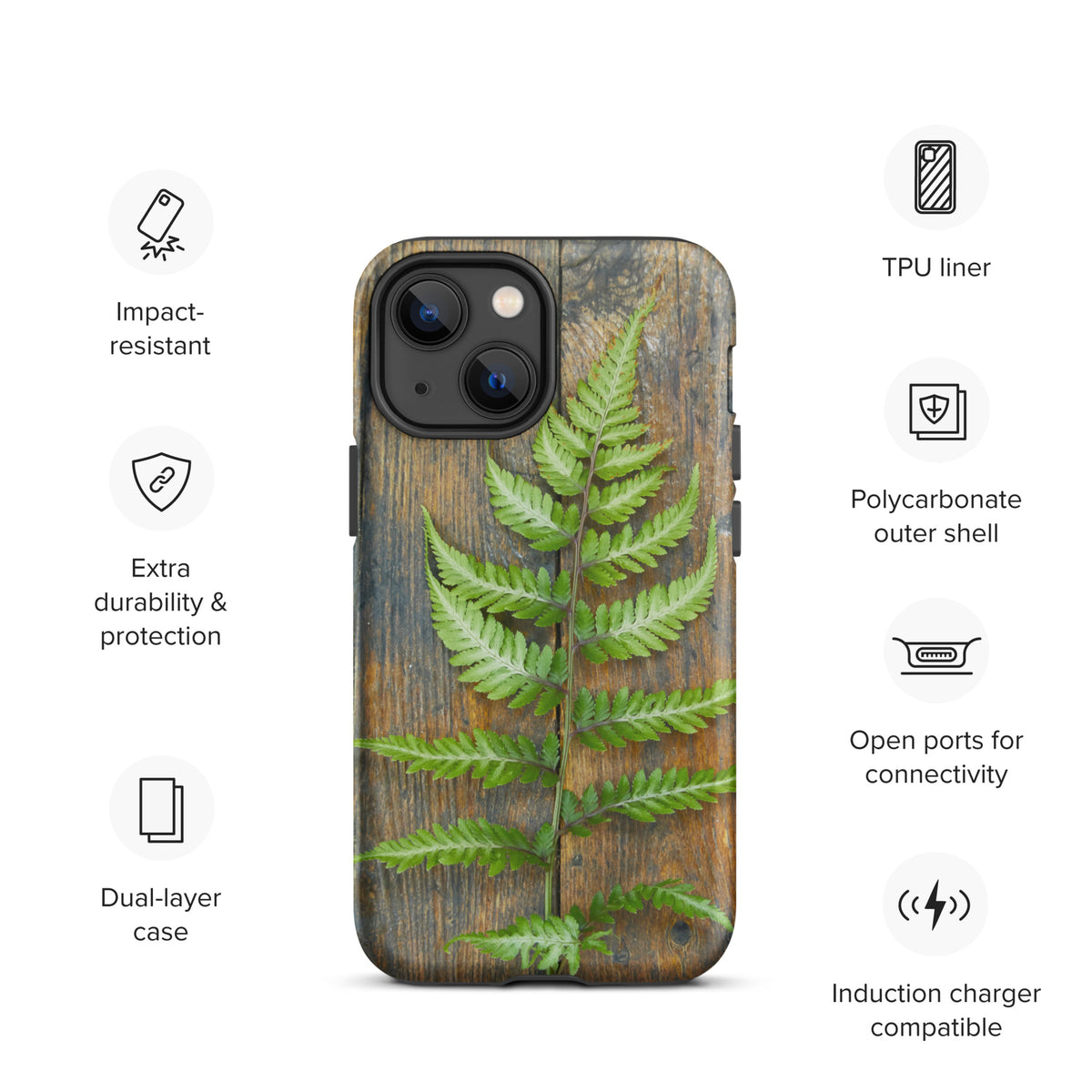 Rustic Fern Tough iPhone Case
