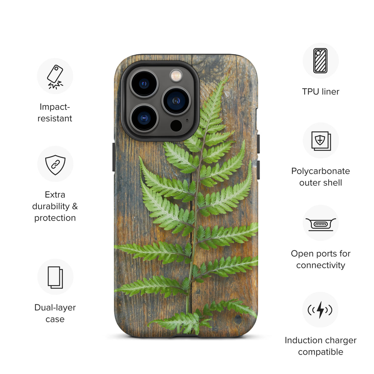 Rustic Fern Tough iPhone Case