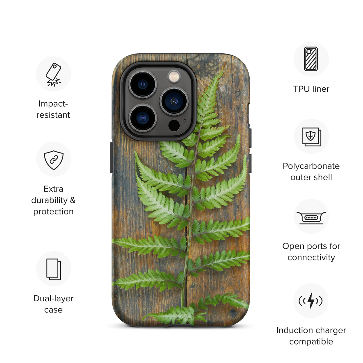 Rustic Fern Tough iPhone Case