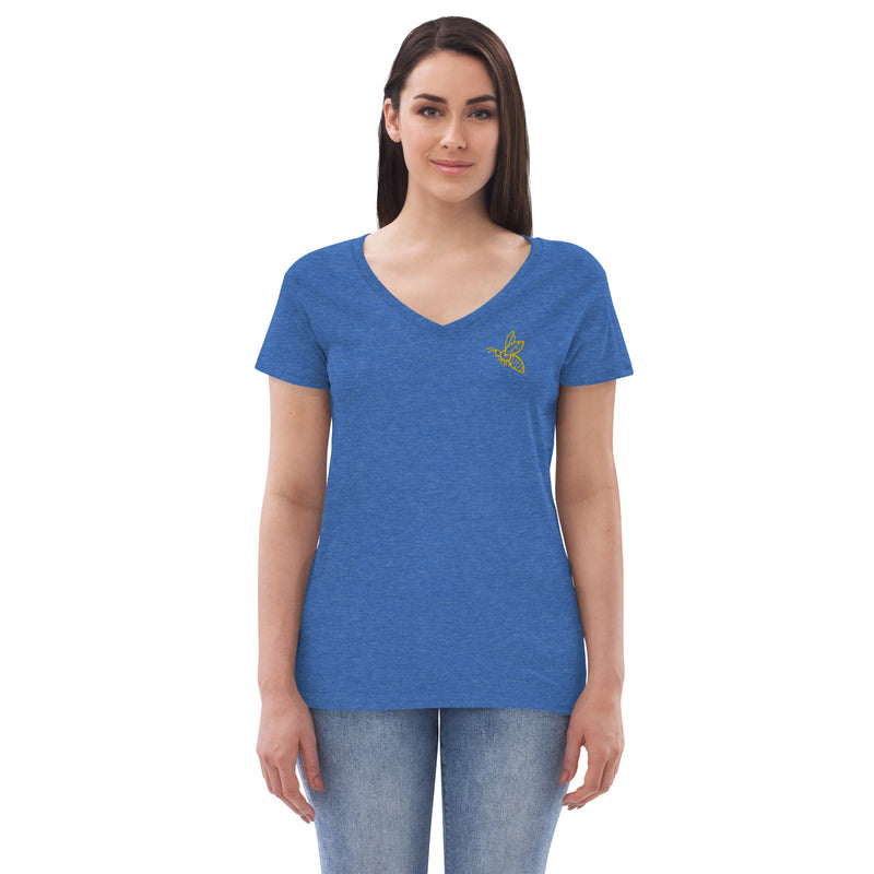 Embroidered Bee Women’s V-Neck Tee