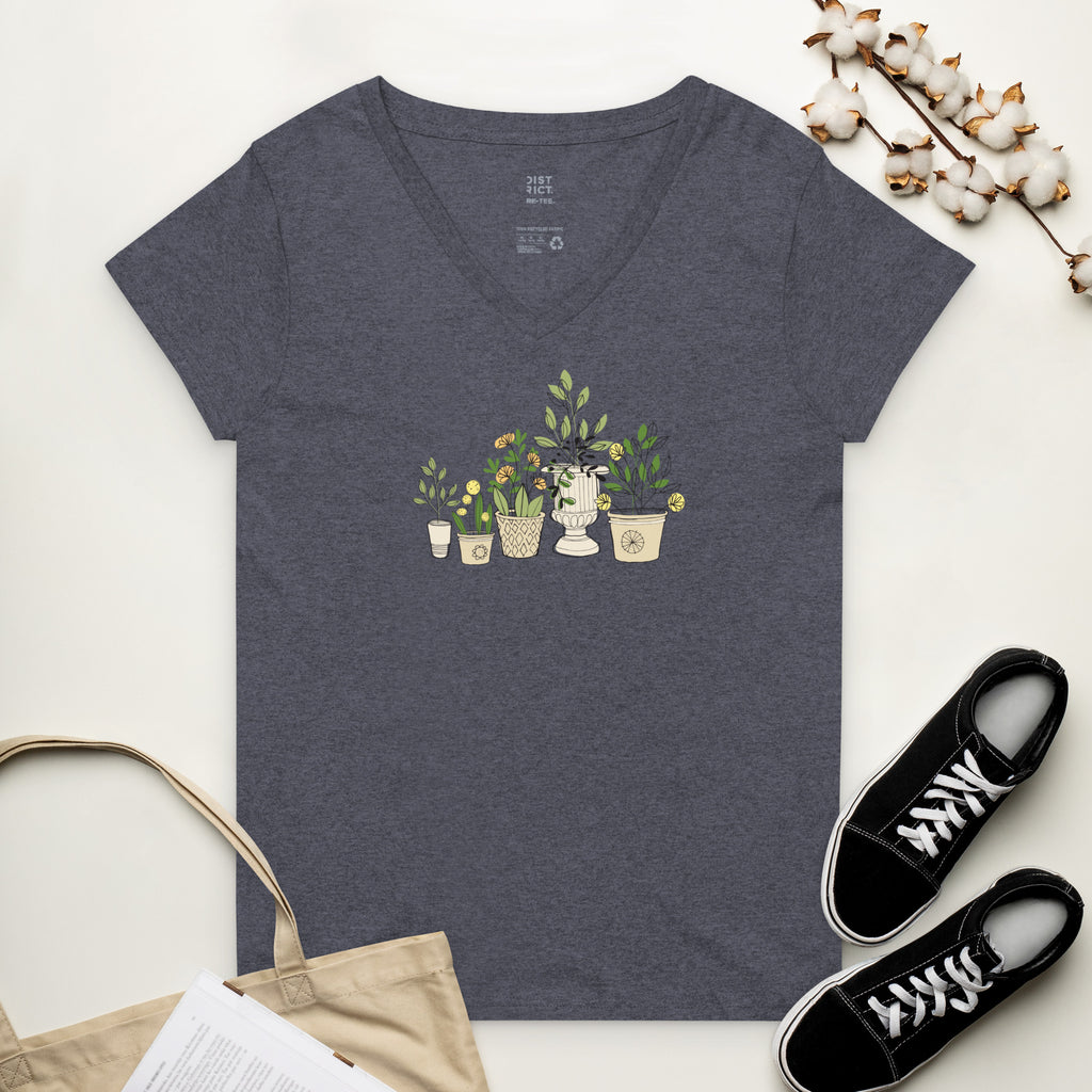 Illustrated Container Garden Women’s V-Neck Tee